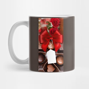 Bow Roses and Chocolate Design Mug